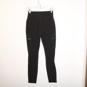 Athleta Headlands Hybrid Cargo Pant Women 2T Tall Black Pull On Athletic Stretch